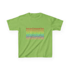 Youth Rainbow Dachshund Pattern Cute Dog Graphic Tee