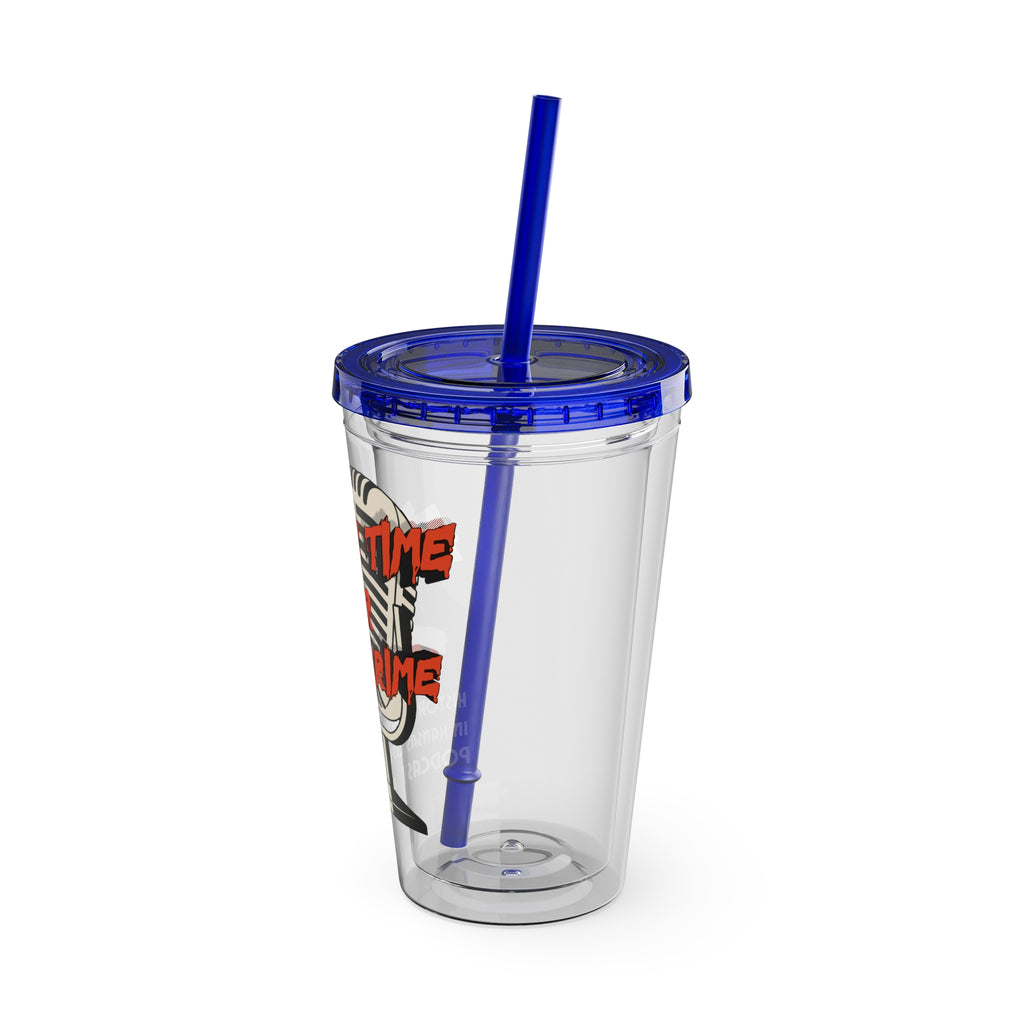 Always Time for True Crime Tumbler with Straw, 16oz