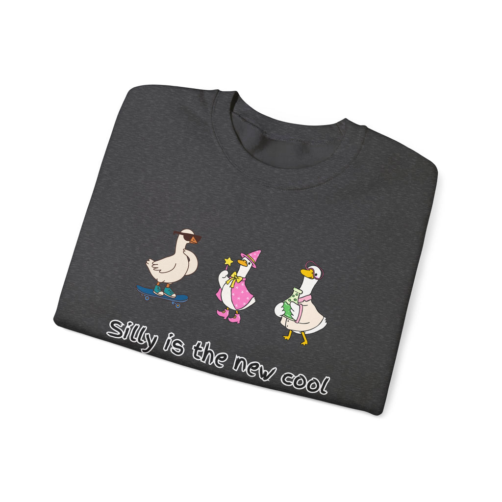 Silly Is The New Cool Sweatshirt — Cute Dancing Ducks Graphic Crewneck