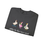 Silly Is The New Cool Sweatshirt — Cute Dancing Ducks Graphic Crewneck