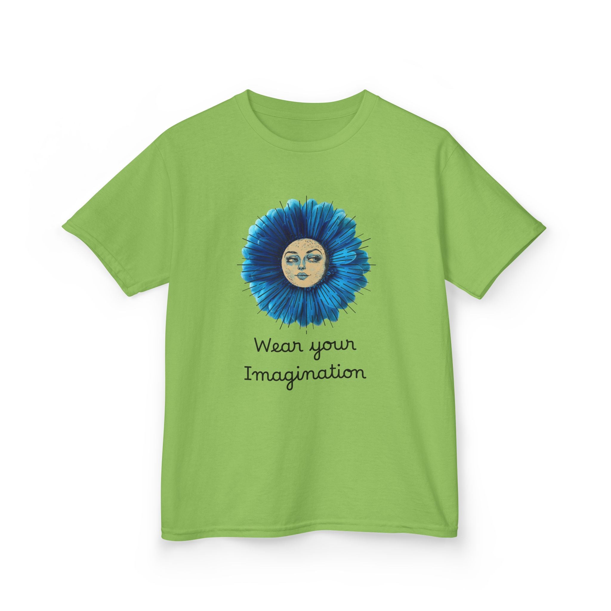 Personalize it! Youth 'Wear Your Imagination' Blue Flower Face Graphic