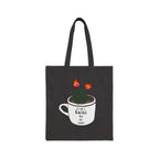 Tote Bag — 'I Like A Cactus' Cute Coffee Cup Cactus Canvas Tote