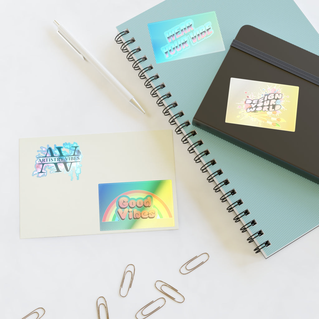 Vibrant Vibes Sticker Sheet – Artistry, Good Vibes & Wear Your Vibe Decals
