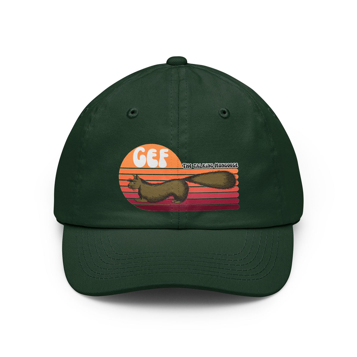 Retro Dad Hat — "GEF" The Talking Mongoose Vintage Sunset Cap
