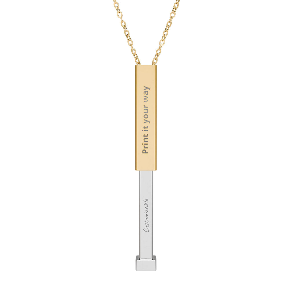 Personalize it! Hidden Message Sliding Bar Necklace