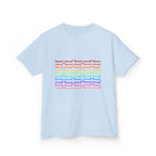 Youth Rainbow Dachshund Pattern Cute Dog Graphic Tee