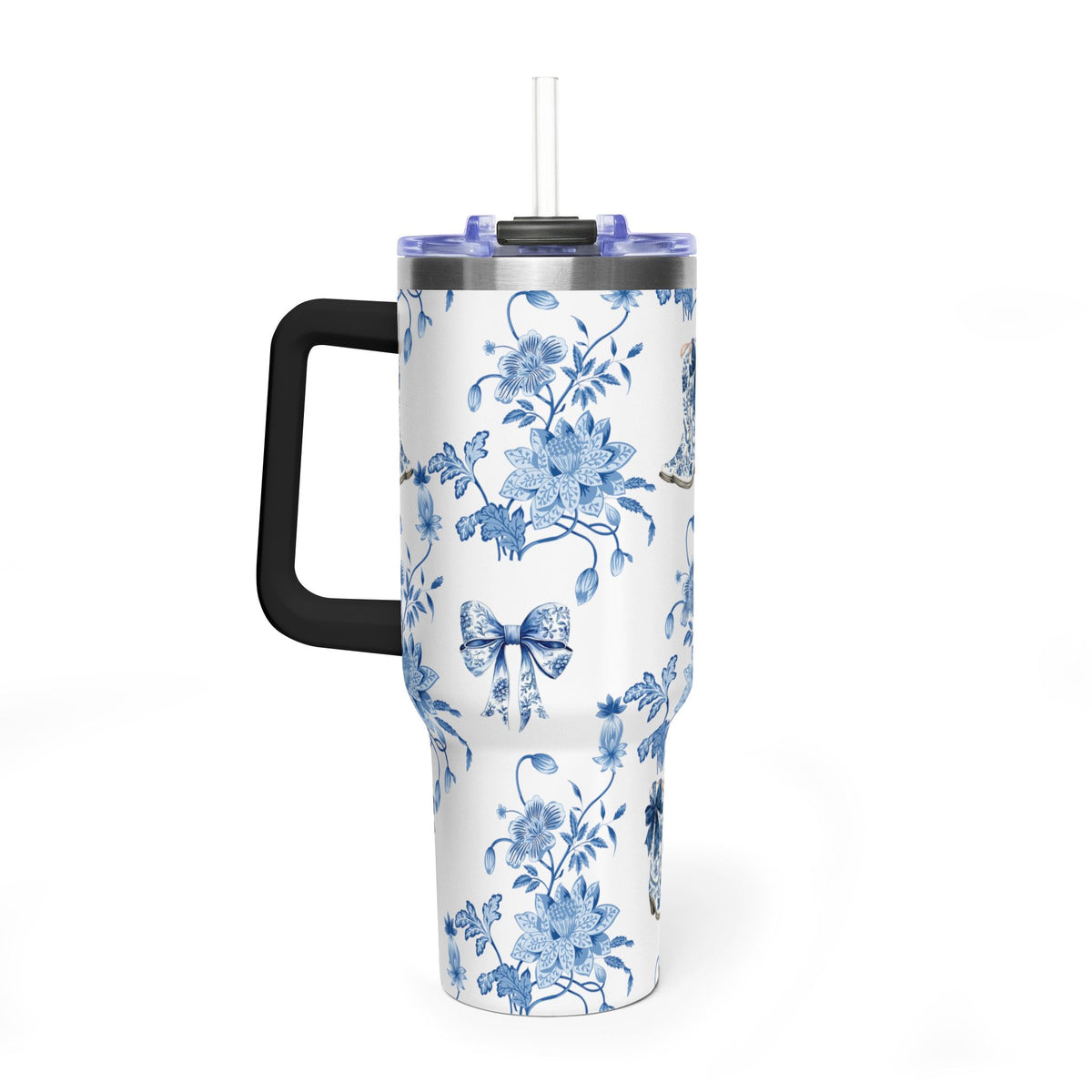 40oz Girly Western Floral Tumbler