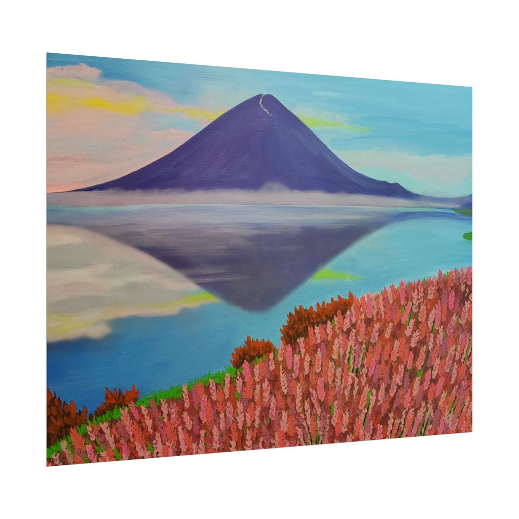Rolled Poster — Serene Mountain Reflection Landscape Art Print