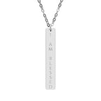 Personalize it! Engraved Vertical Bar Necklace