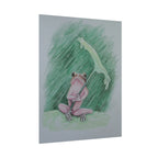 Whimsical Pink Frog Art Print for Nursery & Nature Lovers