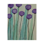 Rolled Poster - Purple Watercolor Floral Stems Art Print