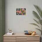 Backlit Flowers Poster — Rolled Wall Art with Bokeh Lights