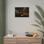 Night Drive Light Trails Poster - Rolled Wall Art