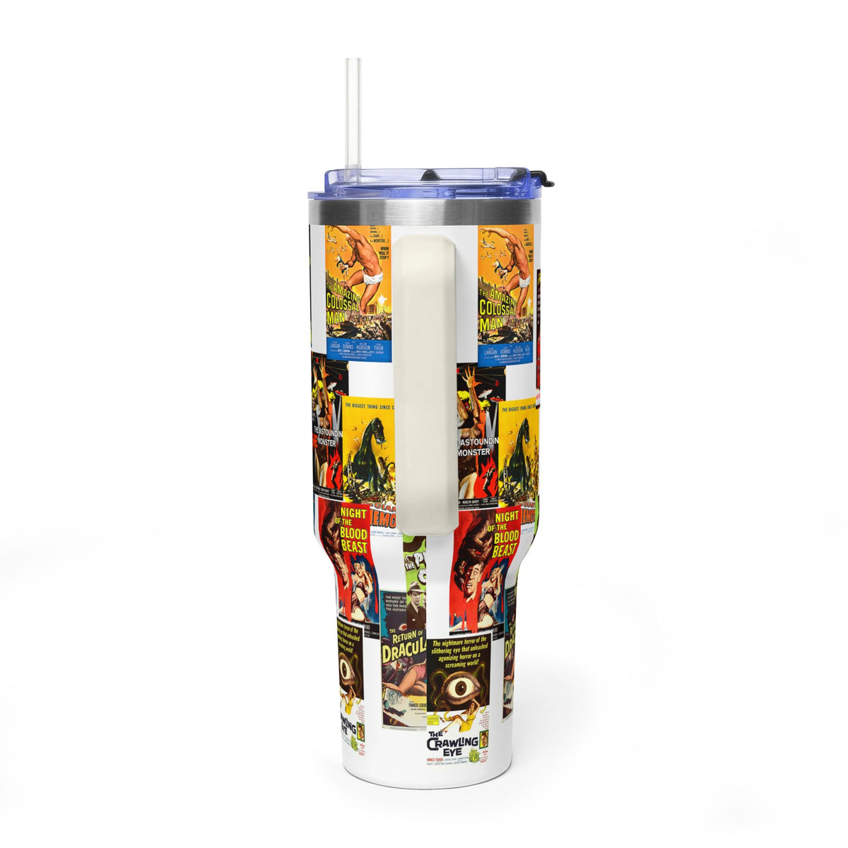 40oz B-Movies Retro Horror Poster Vacuum Tumbler