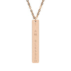 Personalize it! Engraved Vertical Bar Necklace