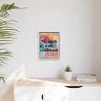 Personalize it! "My Worth is Not Conditional" Framed Matte Canvas Print Motivational Wall Art
