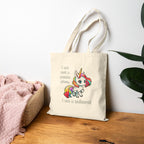 Unicorn Canvas Tote Bag — "I am Not a Puzzle Piece. I am a Unicorn!" Cute Rainbow Tote for Kids & Gift