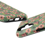 Floral Squonk Pattern Impact Phone Case — Protective iPhone Cover with Pink Flowers