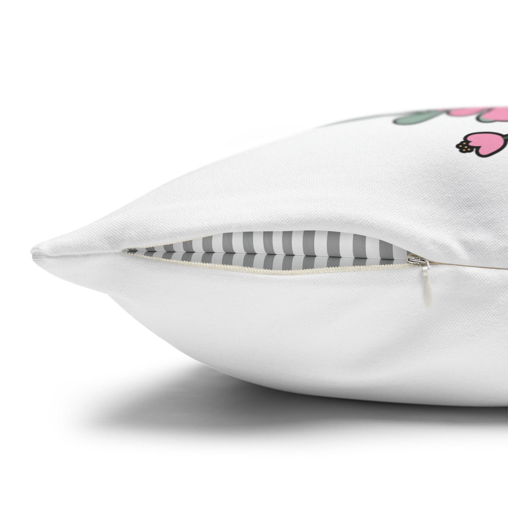 Cute Purple Bat Cat Pillow — "The Horrors Persist But So Do I" Decorative Throw Pillow