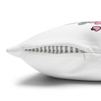 Cute Purple Bat Cat Pillow — "The Horrors Persist But So Do I" Decorative Throw Pillow