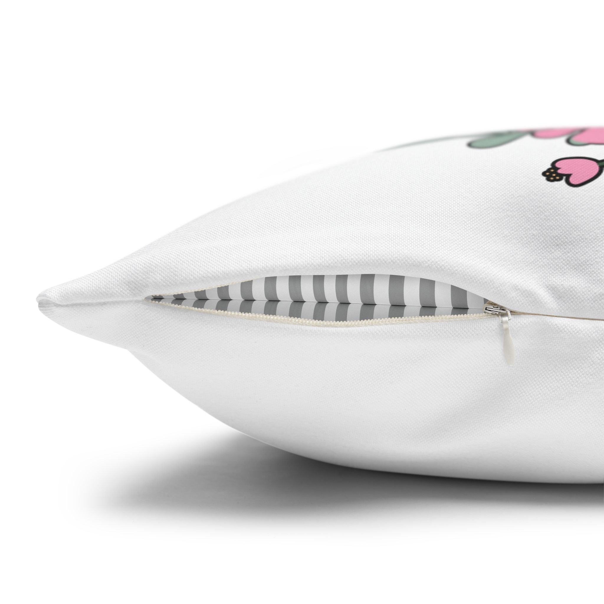 Cute Purple Bat Cat Pillow — "The Horrors Persist But So Do I" Decorative Throw Pillow