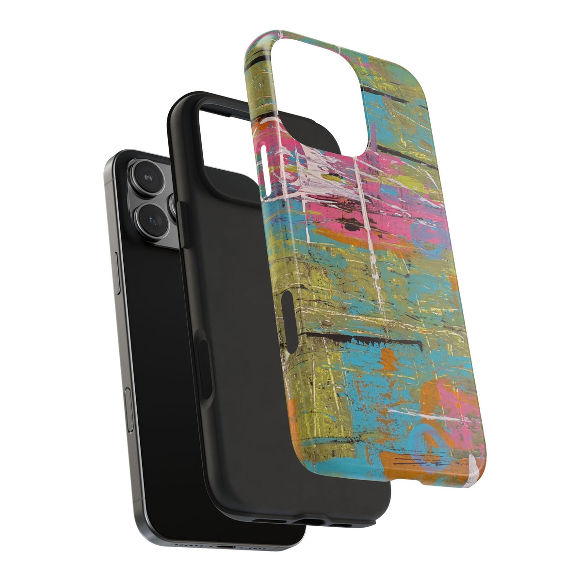 1980s Puke Tough Phone Case — Distressed Pastel Art Protective Cover