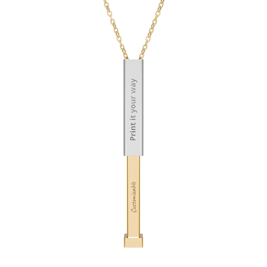 Personalize it! Hidden Message Sliding Bar Necklace