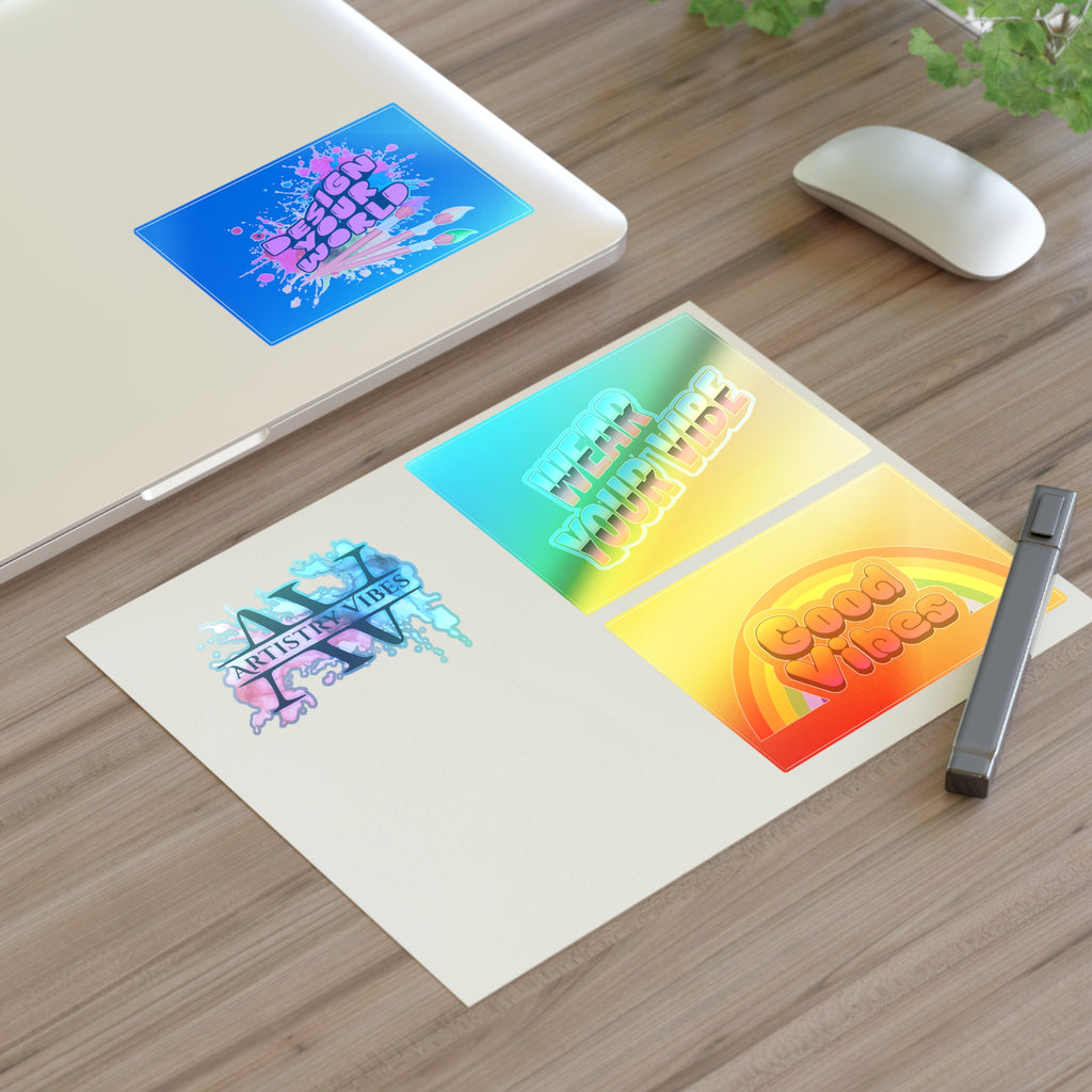 Vibrant Vibes Sticker Sheet – Artistry, Good Vibes & Wear Your Vibe Decals