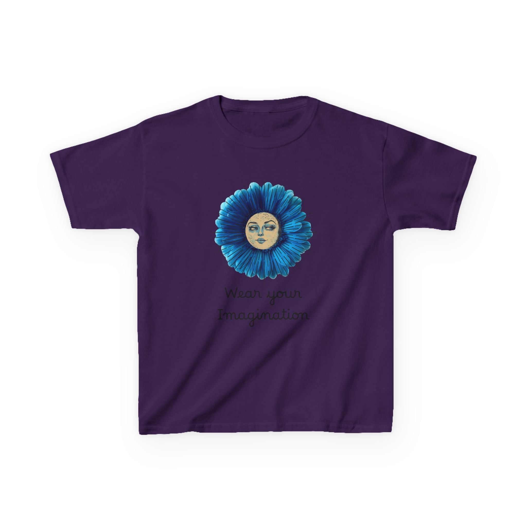 Personalize it! Youth 'Wear Your Imagination' Blue Flower Face Graphic