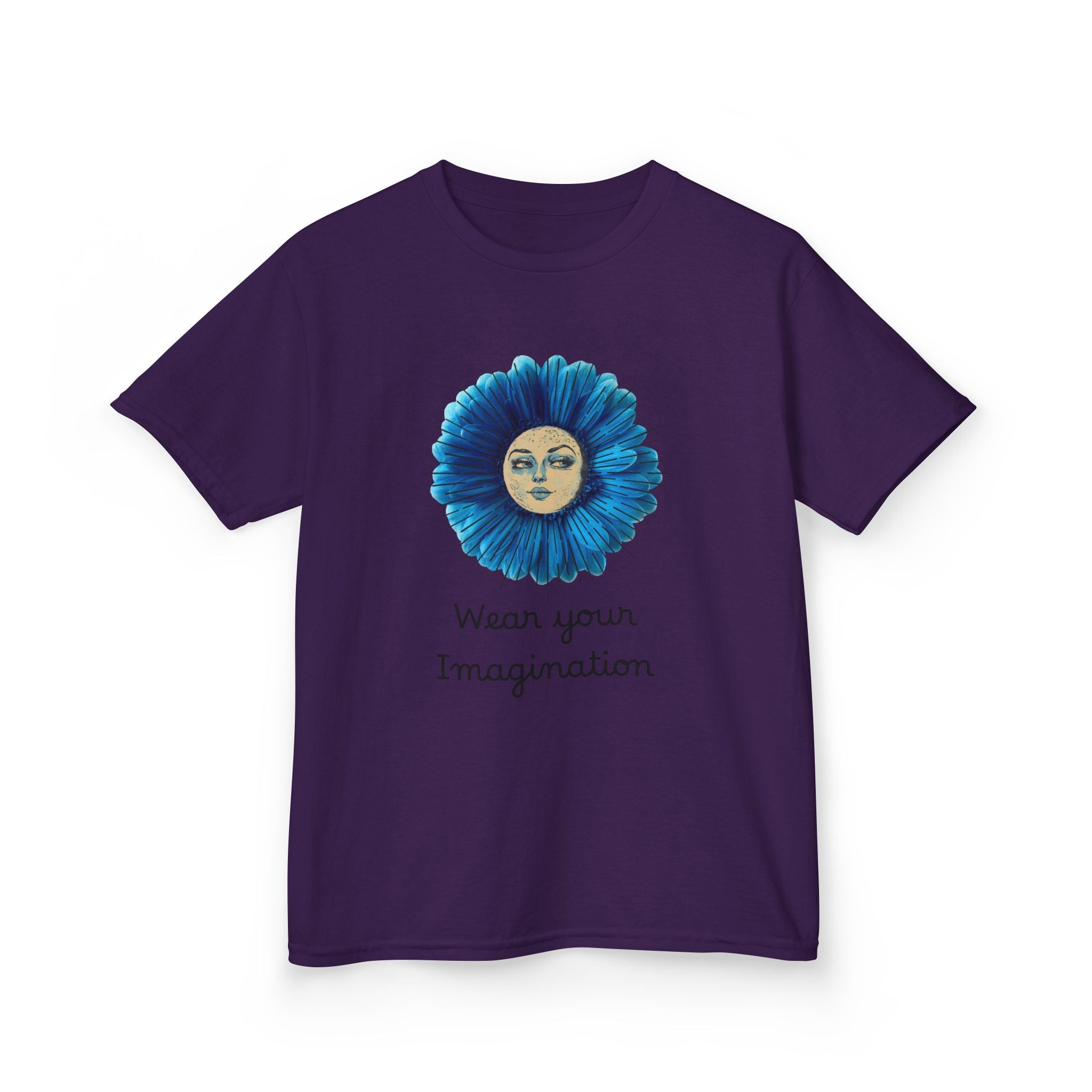 Personalize it! Youth 'Wear Your Imagination' Blue Flower Face Graphic