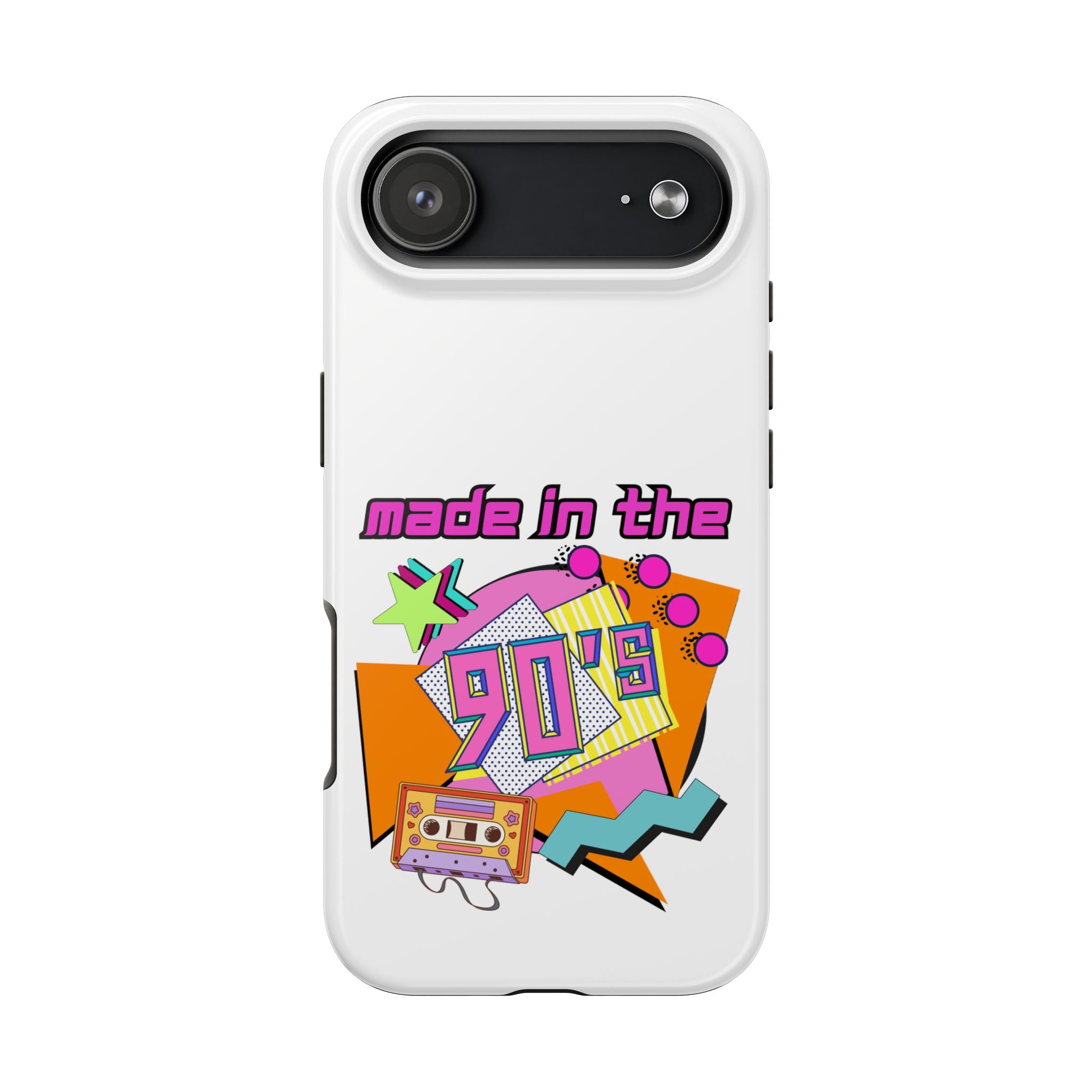 90s Retro Tough Phone Case — "Made in the 90's" Cassette Graphic