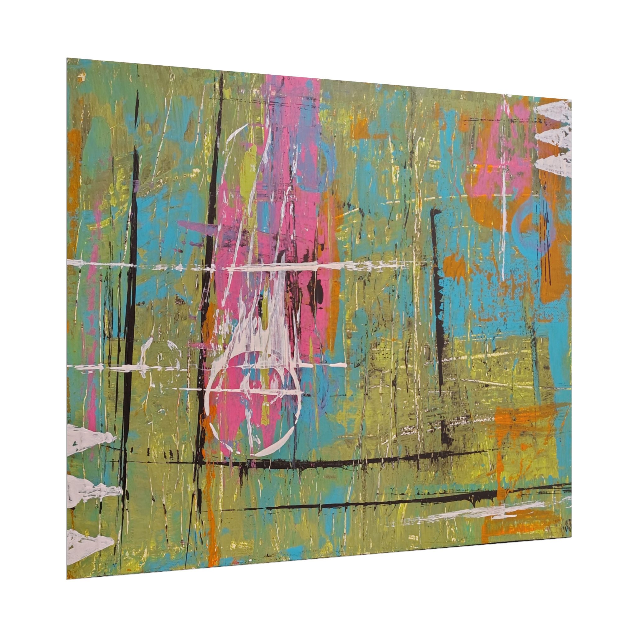 Abstract "1980s Puke" Color Splash Poster — Vibrant Modern Wall Art (Rolled Poster)