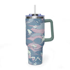 Nessie Waves 40oz Vacuum Tumbler — Insulated Travel Mug