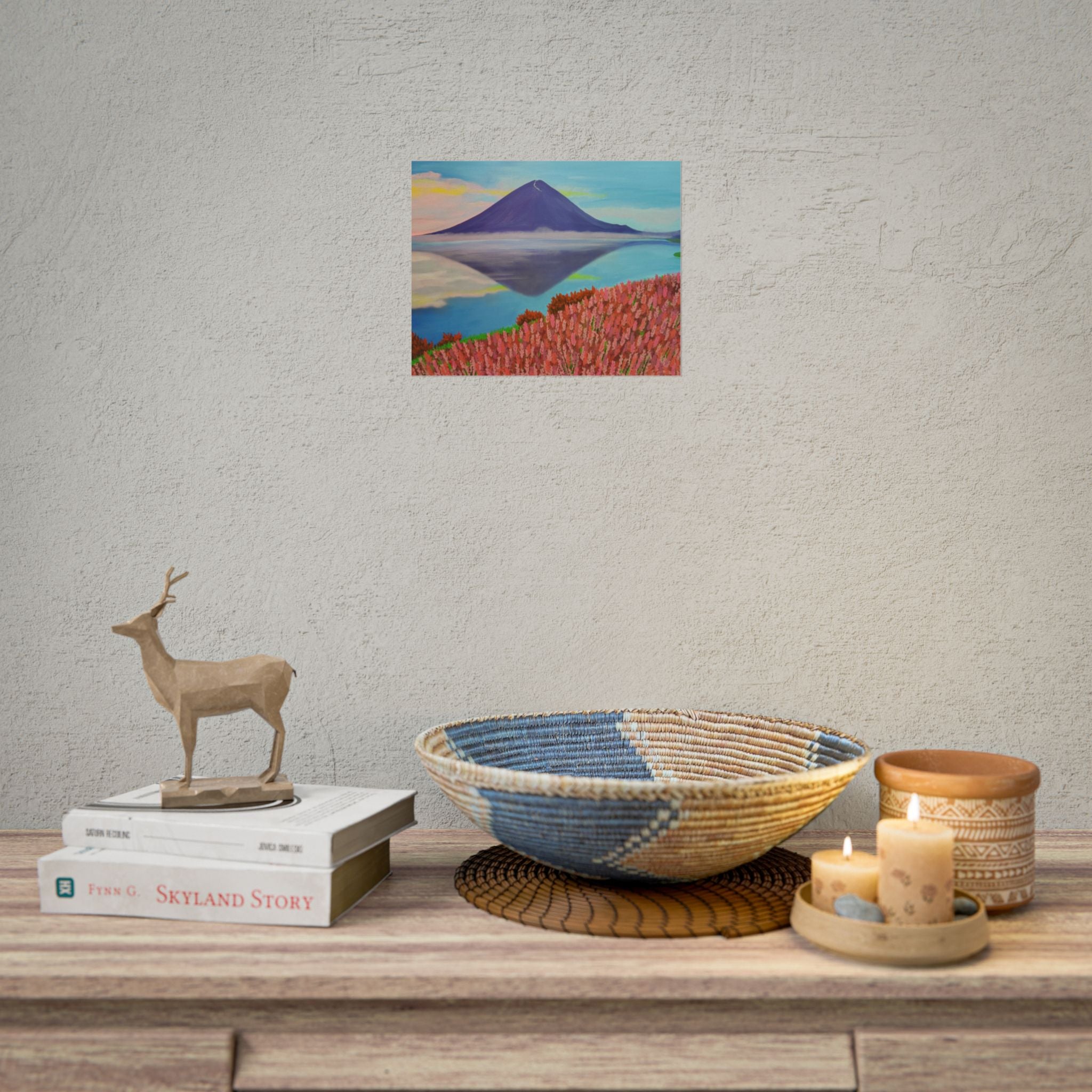 Rolled Poster — Serene Mountain Reflection Landscape Art Print
