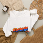 Vintage Attitude Crewneck Sweatshirt — Retro 70s Striped Text Pullover