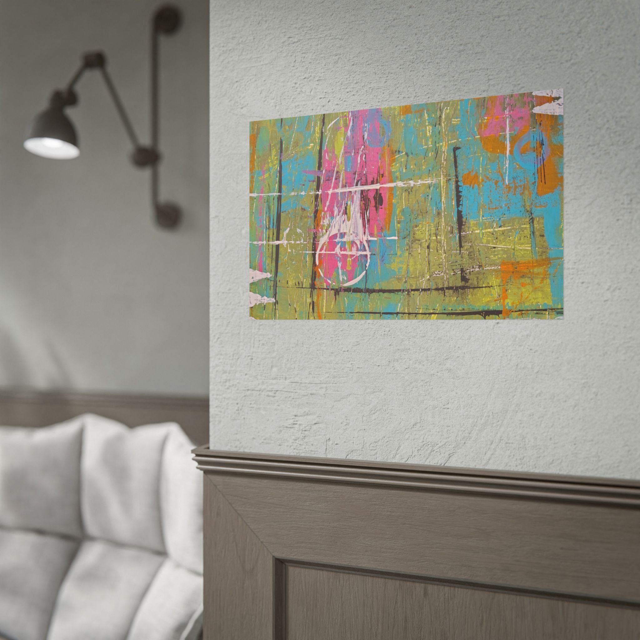 Abstract "1980s Puke" Color Splash Poster — Vibrant Modern Wall Art (Rolled Poster)