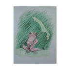 Whimsical Pink Frog Art Print for Nursery & Nature Lovers