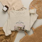 True Crime Book Club Sweatshirt — "True Crime & Tea" Vintage Stack Design