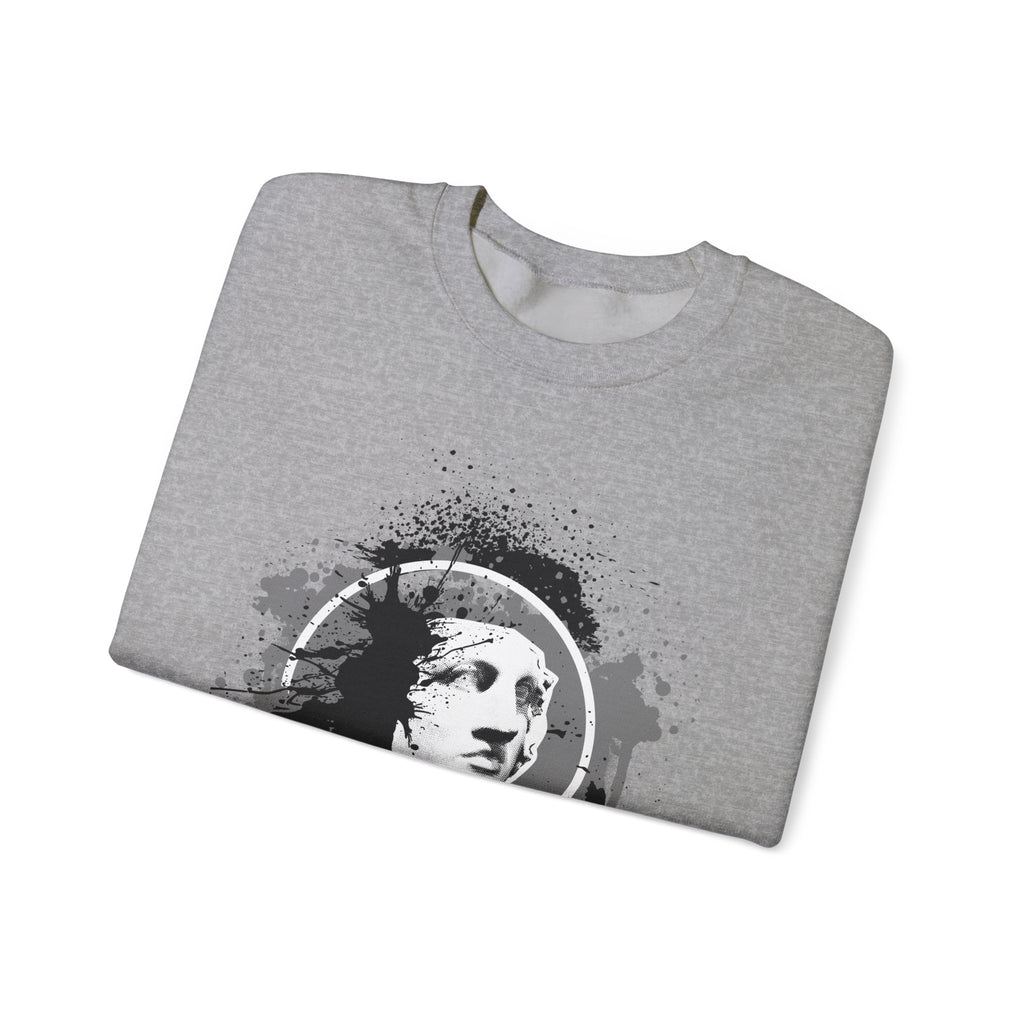 Classical Statue Ink-Splash Crewneck Sweatshirt