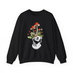 Mushroom Head Art Sweatshirt — Surreal Botanical Crewneck