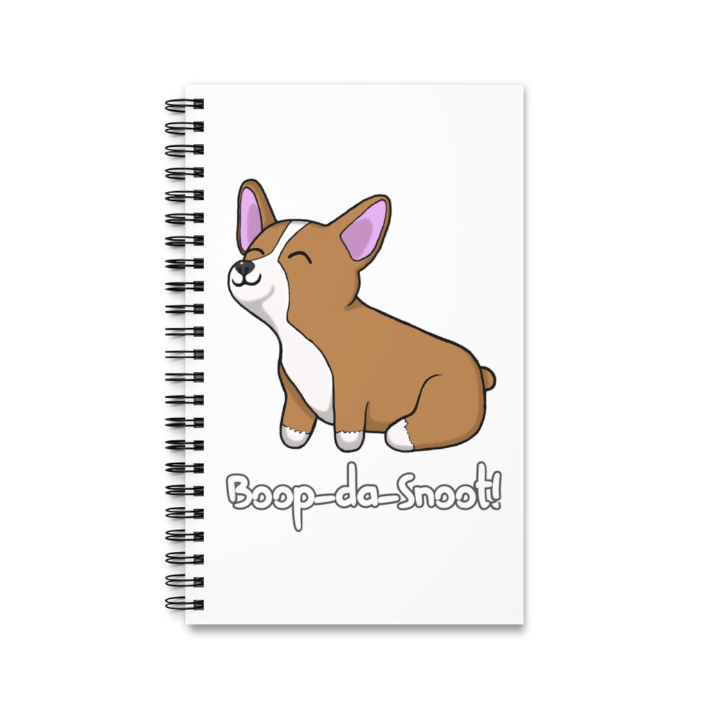 Corgi "Boop-da-Snoot" Spiral Journal — Cute Dog Notebook for Notes & Gifts