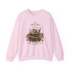 True Crime Book Club Sweatshirt — "True Crime & Tea" Vintage Stack Design