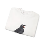 Crewneck Sweatshirt — Screaming Crow Graphic with "FUC AWF" Text