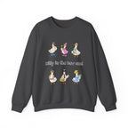 Silly Is The New Cool Sweatshirt — Cute Dancing Ducks Graphic Crewneck