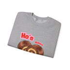 Crewneck Sweatshirt — "Ho's Before Bros" Food Pun Graphic