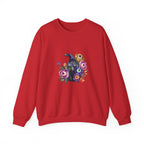 Surreal Raven & Wildflowers Crewneck Sweatshirt