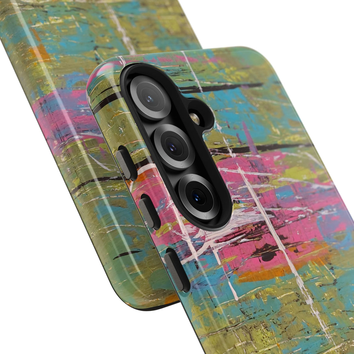 1980s Puke Tough Phone Case — Distressed Pastel Art Protective Cover