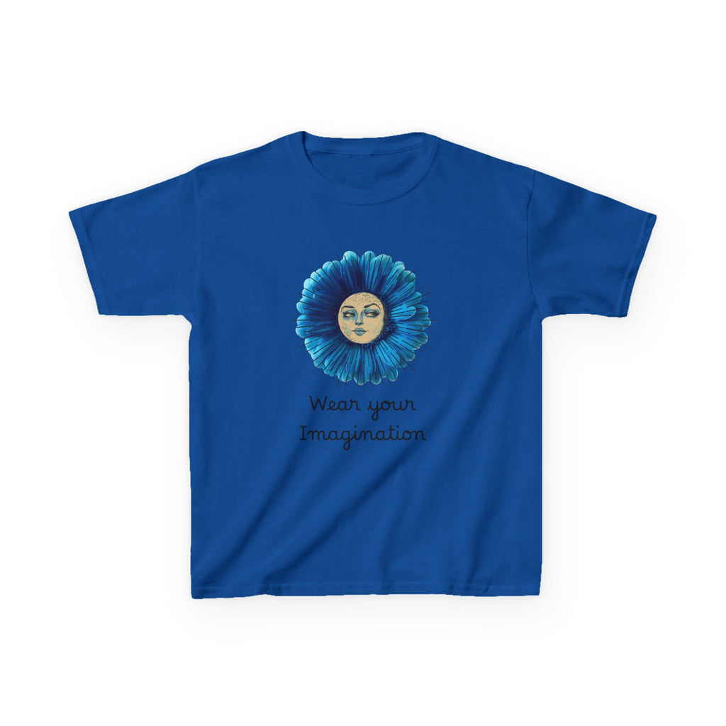 Personalize it! Youth 'Wear Your Imagination' Blue Flower Face Graphic