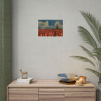 Rolled Poster — Tulip Field Landscape Print with Windmill