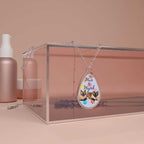 Personalized Oval Photo Necklace — Custom Pet Photo Teardrop Pendant